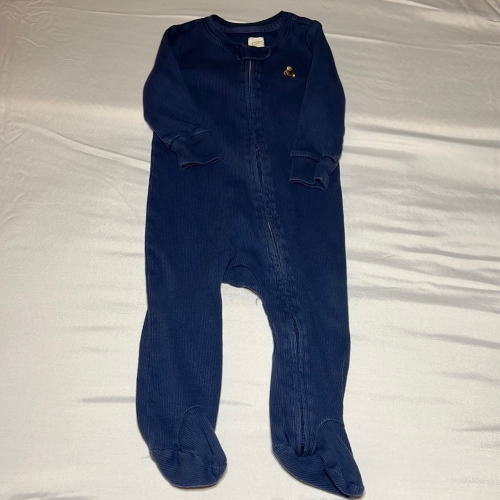 Baby Gap Ribbed Zippered Footy - 6-9 Months